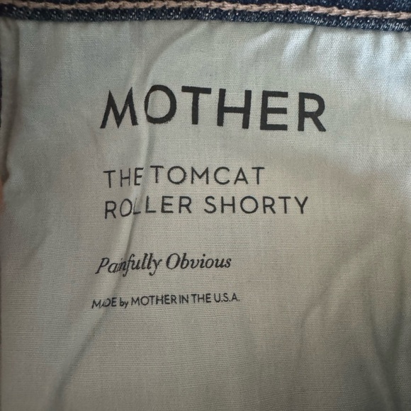 NWT Mother Superior Tomcat roller shorty cropped wide leg jeans size 29 - Picture 9 of 11